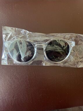 Men's Clear Frame Sunglasses with Black Lenses